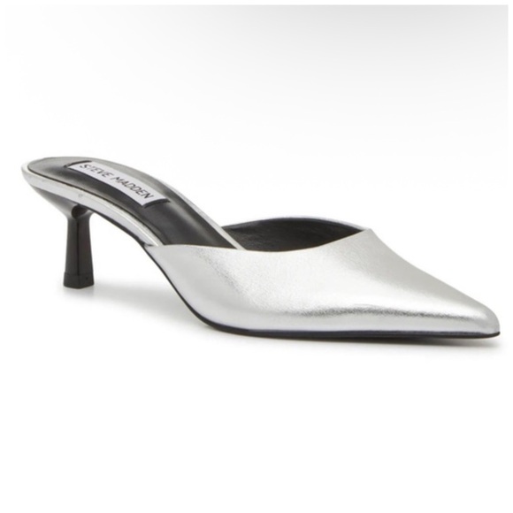 STEVE MADDEN • Silver Mules Pumps Heels